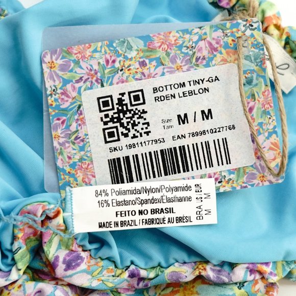 Rio De Sol Garden Leblon Tiny Bikini Bottom, Medium - Picture 3 of 5